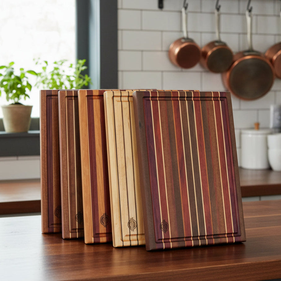Edge Grain Cutting Boards- Size: 17.75''x12.75''x1.75''
